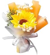 Yellow Small Bouquet Car Air Freshener Vent Clips, Mini Dried Flowers Bouquet for Car Air Vent Cl...