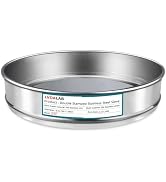 LVDALAB 304 Stainless Steel Lab Sieve Screen Mesh, 200 Mesh (0.075mm) Aperture Test Sieve, 12Inch...