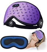 Sleep Mask Headphones Bluetooth 5.4 with 3D Removable Hot & Cold Compress, TOPOINT Weighted Eye M...