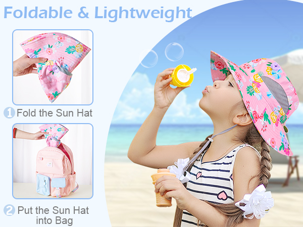 kids girls beach hat