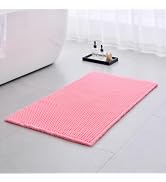 Ruggnovea Waffle Bath Mat Non Slip Washable 32x20, Super Absorbent Quick Dry Boho Bathroom Rugs w...