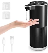 GuDoQi Automatic Touchless Liquid Soap Dispenser, 4-Level Adjustable Foam, USB Rechargeable Hand ...