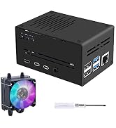 GeeekPi Raspberry Pi 4 Metal Case ,Raspberry Pi 4B Case with Raspberry Pi Low-Profile CPU Cooler,...