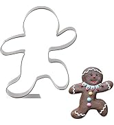 LILIAO Christmas Running Gingerbread Man Cookie Cutter - 3.6 x 4.2 inches - Stainless Steel