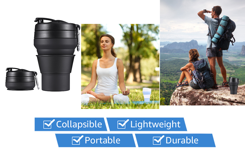Collapsible cup for traveling