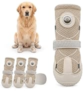 BECEMURU Dog Shoes for Summer, Knob Fixed Anti-Slip Dog Boots & Paw Protectors for Hot Pavement, ...