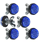 Deep Blue Reflector Motorcycle License Plate Bolts and Nuts