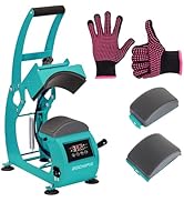 Hat Heat Press Machine, 6.54"x3.84"Curved Heat Plate, Precise Temp/Timer Control, Hat Stretcher, ...