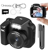 Mini Keychain Camera 4K 64MP Vintage Digital Camera,Pocket Retro Nostalgia Video Camera with LED ...