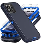 YKHJKLEC for iPhone 12 Case/iPhone 12 Pro Case, Military Grade 3 in 1 Heavy Duty Shockproof/Drop ...