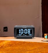 DreamSky Alarm Clock Radios for Bedrooms with Battery Backup, Large Big Numbers with Dimmer Wheel...
