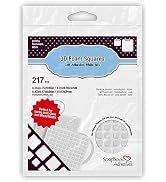 SCRAPBOOK ADHESIVES BY 3L Permanent Pre-Cut 3D Foam Squares, White, Mixed Variety (Pack of 217) (...