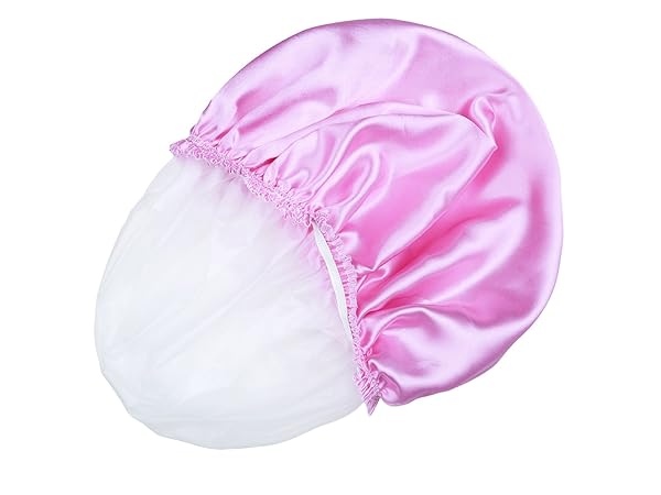 Shower Caps for Women 4PCS Solid Color Bath Caps