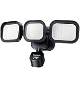 Dawnrise 6500LM LED Security Light, 270°, 72FT Detected Range Motion Sensor Outdoor Light, Dusk t...