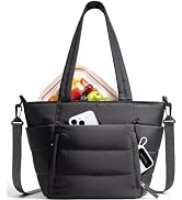 Bagstellar Lunch Box for Women Puffy Insulated Lunch Bag Tote Cooler Bag | Lightweight Quilted Pu...