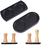 beinkmake 2Pcs Pepper Grinder Holder Salt and Pepper Mill Tray Inner Dia 2.2 Inch Wood Mill Rest ...
