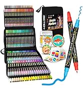 Betem Acrylic Paint Markers Pens, Dual Tip 120 Colors Premium Paint Pens Acrylic Markers for Wood...