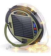 OGERY Solar Camping String Lights, 5400mAh/ 49.2FT/ 11 Modes Rechargeable | Camping Lights Outdoo...
