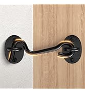 Barn Door Lock Gate Latch - Upgrade 4 Inch Heavy Duty Hook and Eye Latch Screen Door Latches Hard...