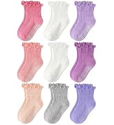 Bearbay Baby Toddler Essentials Non-Slip Crew Socks for Unisex Boys Girls | Full-Sole Silicone Gr...