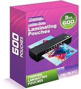 pmybupo 600 Pack 3 Mil Thermal Laminating Pouches,Ultra Clear,9x11.5 Inches Laminating Sheets, fo...