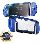Toladoshop Dockable for Switch 2 Grip Case (2025) Accessories, Armor Slim Military-Grade Protecti...