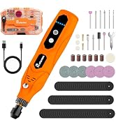 Refenlan Mini Cordless Rotary Tool, 4V Rotary Tool 5 Variable Speeds with 109Pcs Accessories, Typ...