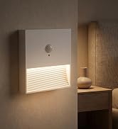WhilsTec Rechargeable Motion Sensor Night Light, 1000mAh Battery, Dimmable LED with Easy Control,...
