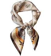 CODCOS 27.5 Inch Silk Feeling Scarf for Women Square Satin Head Scarf Hair Wrap Bandana