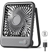 Koonie USB Desk Fan, Strong Wind Ultra Quiet Small Personal Fan with 180° Tilt Folding and 3 Spe...