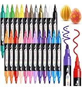 TBC The Best Crafts 24 Colors Dual Tip Acrylic Paint Markers,Waterproof, Non-Toxic, odorless, Sui...