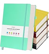 5 Pack College Ruled Notebook, 312 Numbered Pages Thick Notebooks Bulk, 100gsm No Bleed Paper Har...