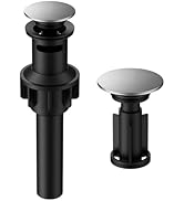 Bathroom Sink Drain with Overflow, Hurran Universal Bathroom Sink Stopper for Bathroom Vanity Ves...
