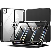 MoKo Full Case for iPad Pro 13 Inch (M5/M4) with Screen Protector, Black | Heavy Duty Cover for i...