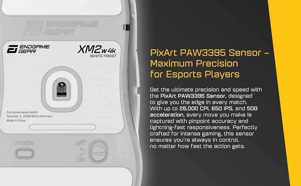 PixArt Paw3395 Sensor - Maximum Precision for Esports Players
