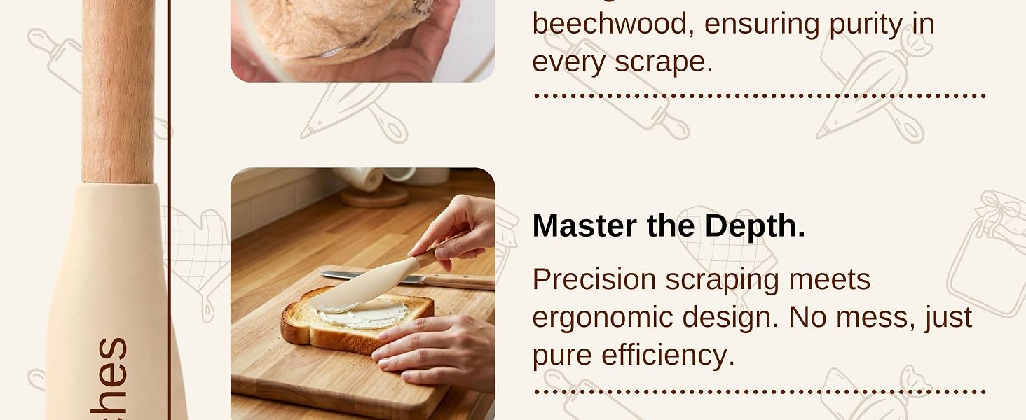 Premium Material spatula set are made of food grade silicone, durable and soft, no bad smell