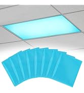 Cosweet 8 Pcs Fluorescent Light Covers with 10 Strong Magnets - Flame Retardant Light Filter for ...