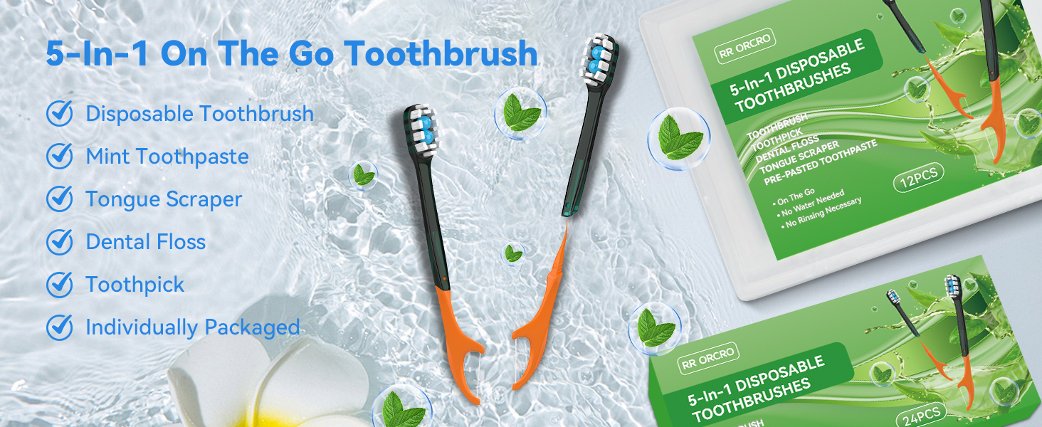 Disposable Toothbrushes with Toothpaste