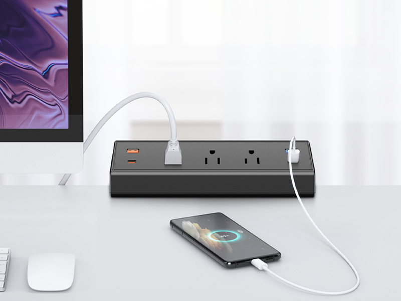 Desk Edge Mount Power Strip