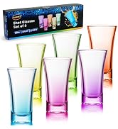 SAIAOKJ Shot Glasses Set, 2 Oz Heavy Base Shot Glasses, 6 Pack Tequila Shot Glasses with Gift Box...