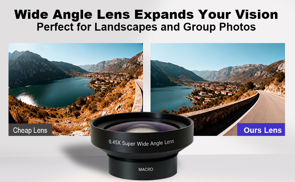 Macro & Wide Angle Lens for iPhone, Phone Camera Lens Kit with CPL