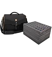 ENHANCE Portable Miniature Figure Storage & Carrying Case - 4 Foam Layers fits 108 Infantry Minis...