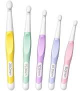 GKINIKG Crochet Hooks for Chunky Yarn, Jumbo Crochet Hook Set 8–20mm, Ergonomic Large Grip Big Cr...