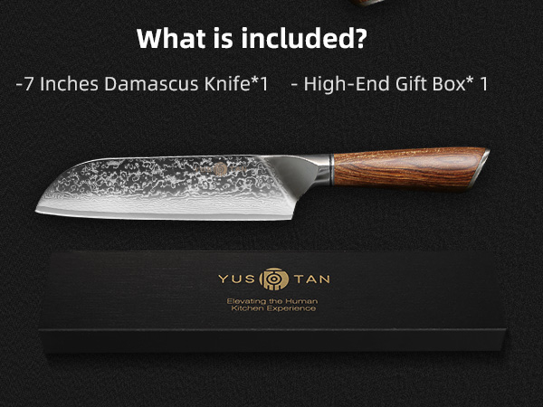 Damascus kitchen knife