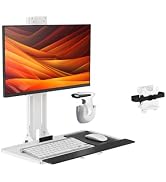 Mount Plus MED01 Medical Monitor and Keyboard Wall Mount For 17" to 32" Display with Height Adjus...