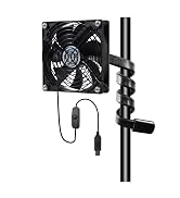 4.72inch 120mm Flexible Gooseneck Fan 1600RPM with On/Off Switch USB Fan for Car, Grow Tent, DIY ...