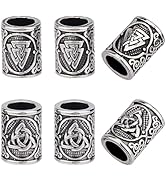 DICOSMETIC 10Pcs 2 Styles Stainless Steel European Beads 12x9mm Large Hole Column Beads Metal Hai...