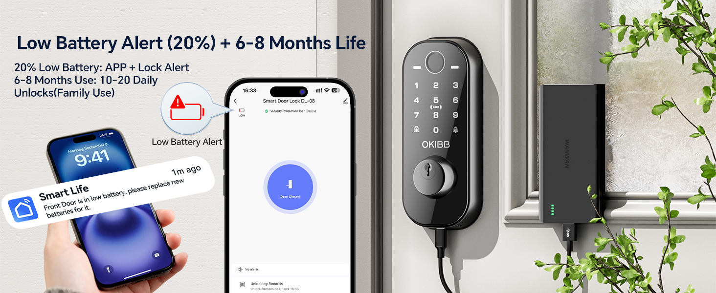 Low Battery Alert APP control