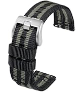 TACTICAL FROG Nylon Watch Band 20 mm 22 mm Watch Strap Replacement for Men Women Military Watch S...