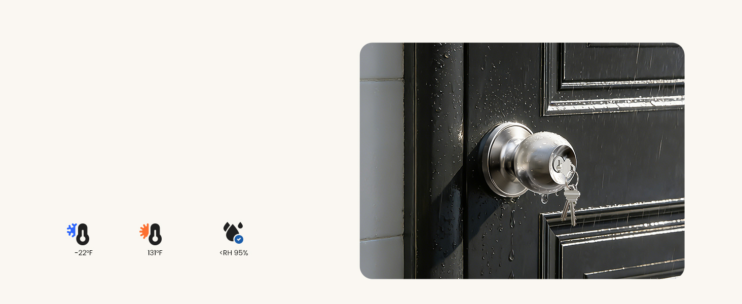 ANSI grade 3 door lock residential security durable all climate extreme temperature hardware